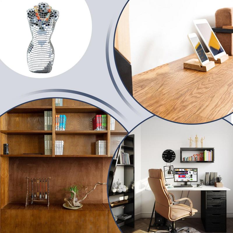 Disco Female Body Sculpture Women Body Model Mirrored Disco Decoration Reflective Decoration Desktop Ornament For Bedroom