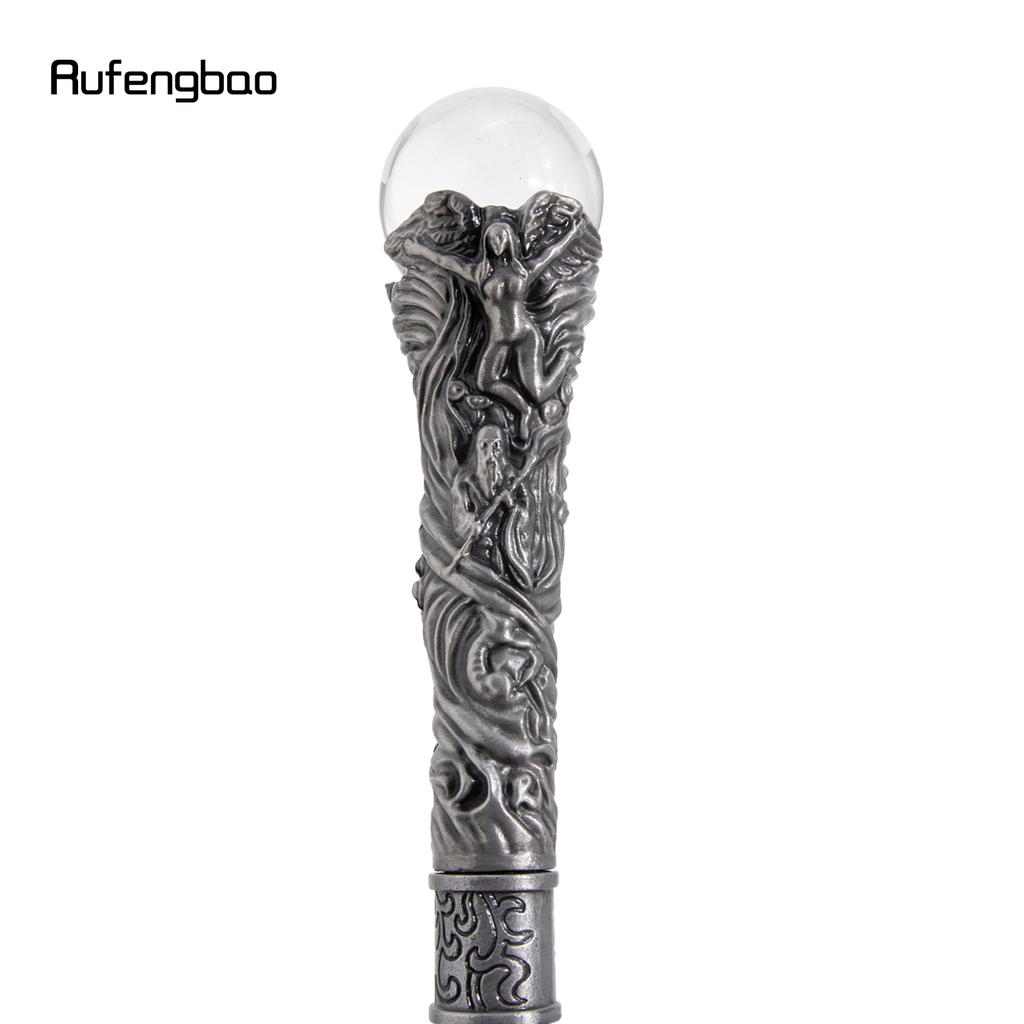 Dragon Claw Hold Glass Transparent Ball Cane Fashion Decorative Walking Stick Gentleman Elegant Cosplay Cane Crosier 94cm