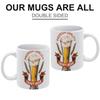 1pc 11oz Double-Sided Printed Beer Mug, Lightweight Ceramic Design, Fun Gift for Friends Who Enjoy Drinking