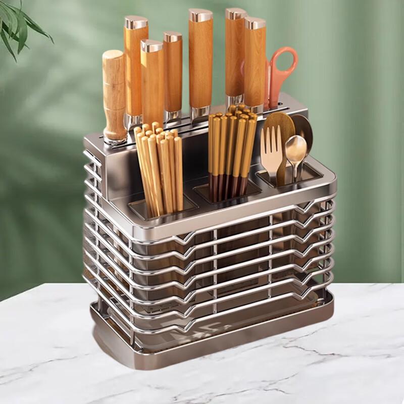 Stainless Steel Kitchen Knife and Chopstick Holder