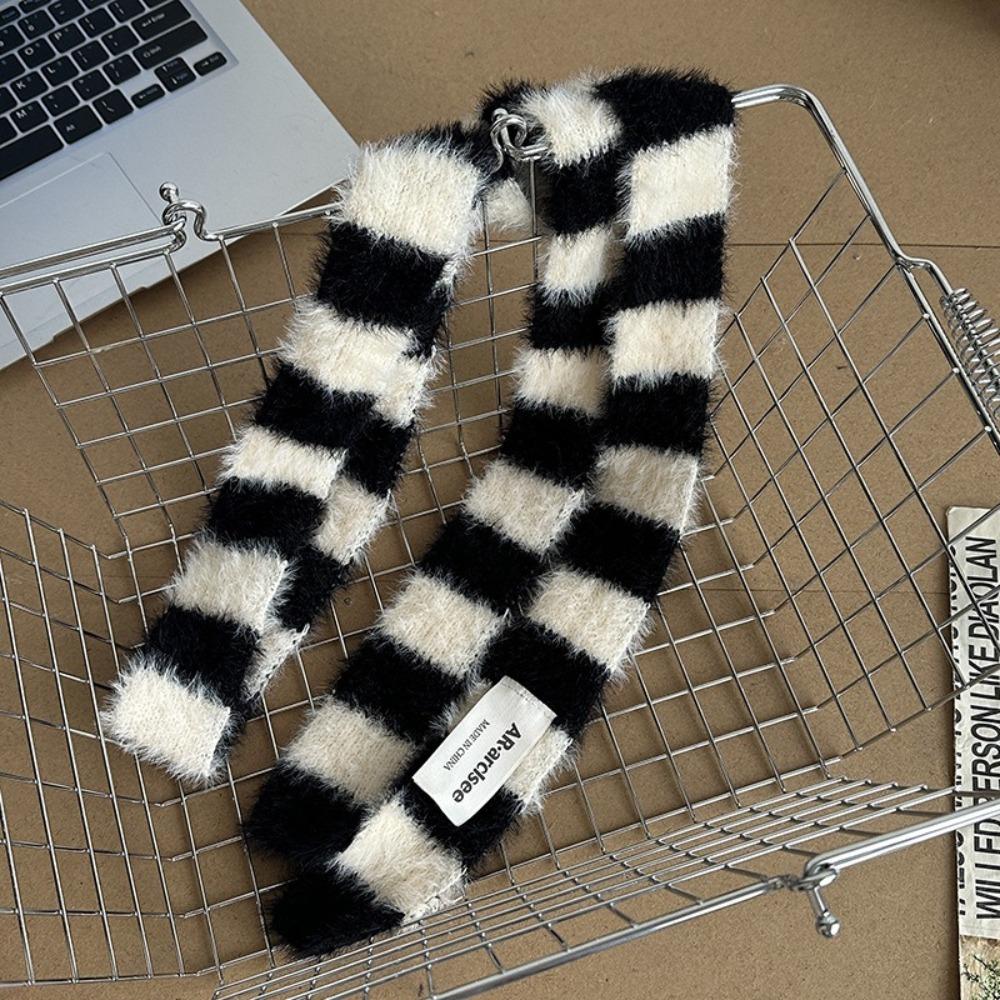 Knitted Wool Sausage Thin Scarf Y2 Neck Scarves Fashion Plush Long Narrow Scarves  Autumn Winter