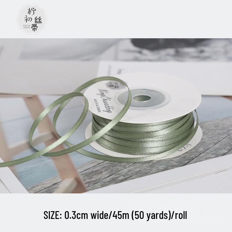 3mm Premium Double-Sided Satin Polyester Ribbon for Wedding Bows and Gift Packaging