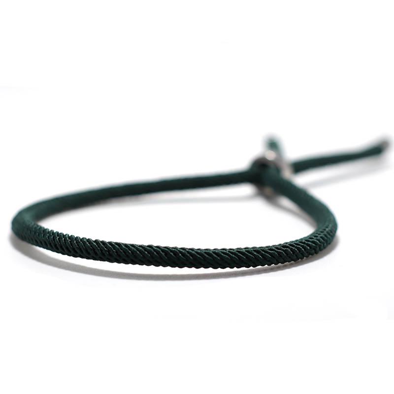 Braccialetto di Corda alla Moda Unisex Regolabile Cerchio in Acciaio Inossidabile Braccialetto Nautico per Spiaggia e Surf Braccialetto in Tessuto per Meditazione Pulsera