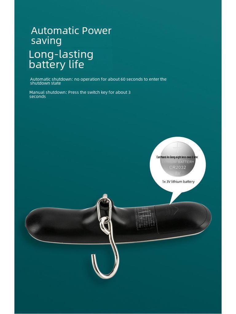 Kompakte Handgepäckwaage - 50 kg Kapazität, tragbarer elektronischer Wiegehaken.