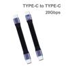 10CM Short UsbC TypeC Data Cable 20Gbps Fast Data Transfer High Speed Soft Charging Cord Aluminum+nickel Plating