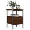 VidaXL Bedside Table Brown Oak 34x36x50 Cm Engineered Wood 826051