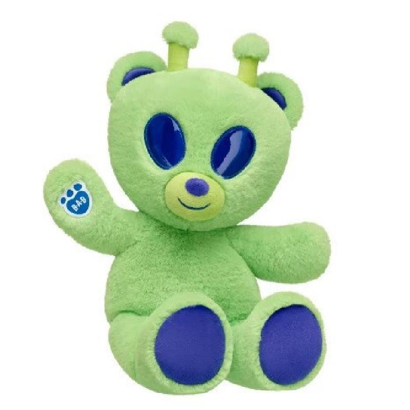 Alien Green Bear Cute Cartoon Plush Toy Durable Short Childhood Doll Collection