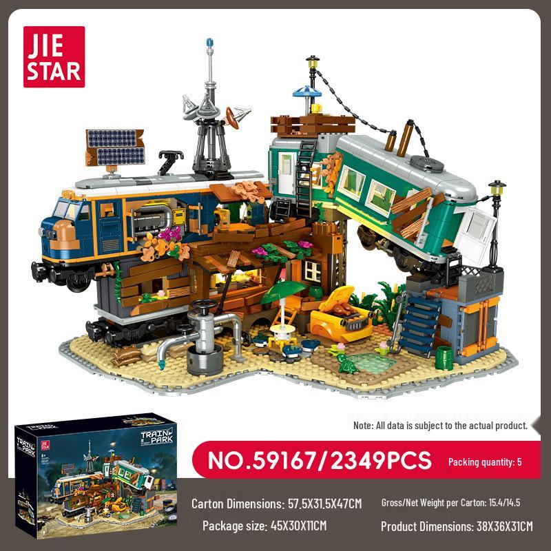 Creative Train Park Building Blocks - Children s Educational Toy
