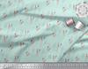 Soimoi Green Japan Crepe Satin Fabric Gypsophila Floral Printed Craft Fabric by the metre 42 Inch