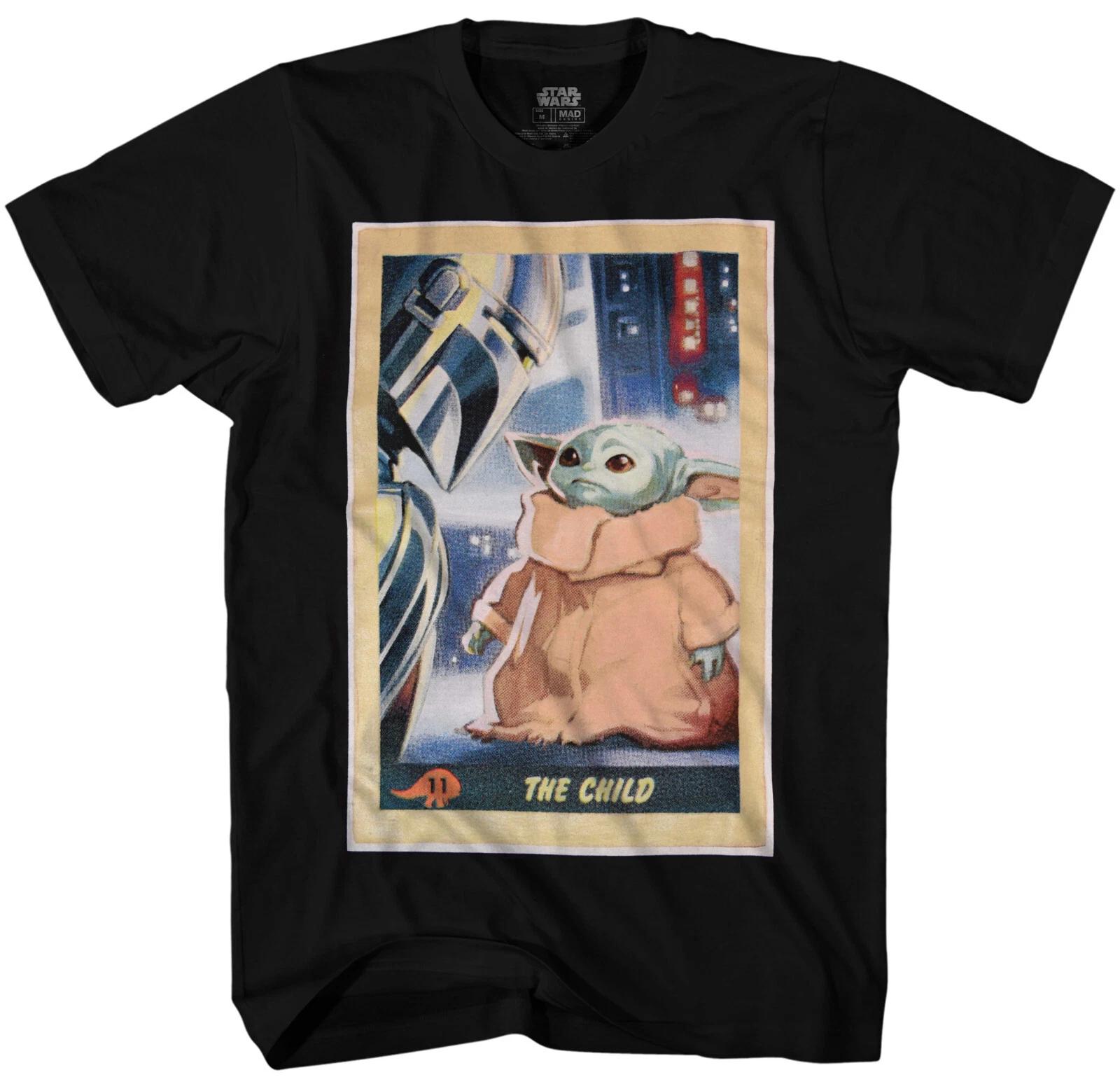 Star Wars The Mandalorian Mando and Baby Yoda Poster Art Men s Black T-Shirt New XS