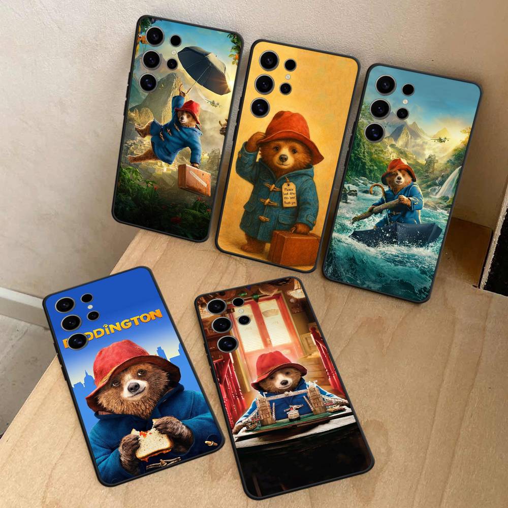 Cute P-Paddington B-BearS Case For Samsung Galaxy Case S25 S23 S22 S21 S30 S20 S10 Ultra Plus FE TPU Soft Cover