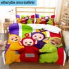 3PCS Tele-tubbies Celebration 3pcs Bedding,Including 3PCS Duvet Cover And 2pcs Pillowcases Perfect for Christmas,Ideal for Bedroom, Dormitory