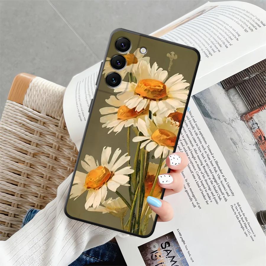 Oil Painting Flower Phone Cover Case for Samsung Galaxy A06 A73 A51 A53 A17 A55 A57 A15 A23 A05 A37 A52 A36 A25 A16 A12 A50 A70
