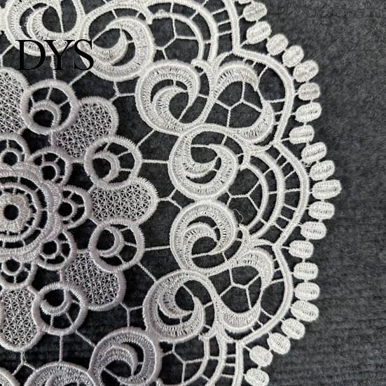 Elegant Table Decor White Lace Placemat, Round Oval Vintage Doily, Embroidered Placemat Mold-resistant Coaster for Cup Vase Dining Wedding Party