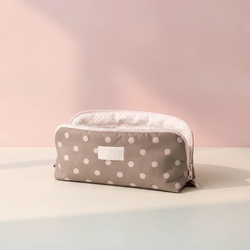 Tragbare Federtasche Für Schüler Gepunktete Federtasche Große Kapazität Modischer Schreibwaren-Organizer Kosmetiktasche