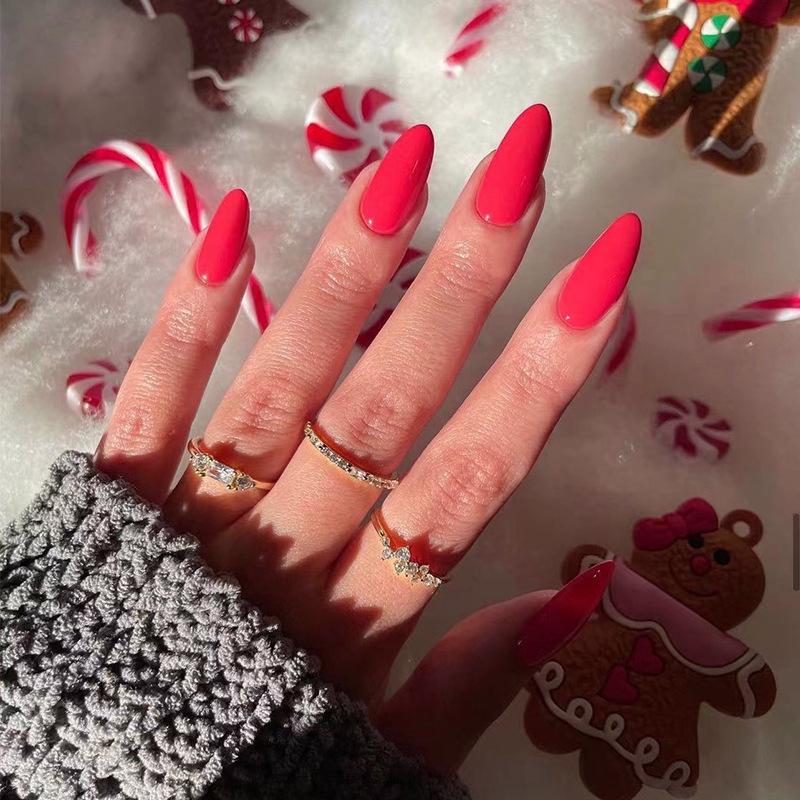 

Pure Color Medium Pointed Fake Nail Tips - Wearable Press-On Nails Collection