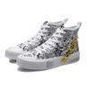 Disney x Li Ning Abriebfeste Atmungsaktive High-Top Canvas Schuhe Damen Schwarz Weiß AGCP338-5