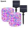 Pack of 4 Solar Fairy Lights Outdoor 400LED Fairy Lights Outdoor 8 Modes Copper Wire IP65 Warterproof for GardenPatio Yard Party