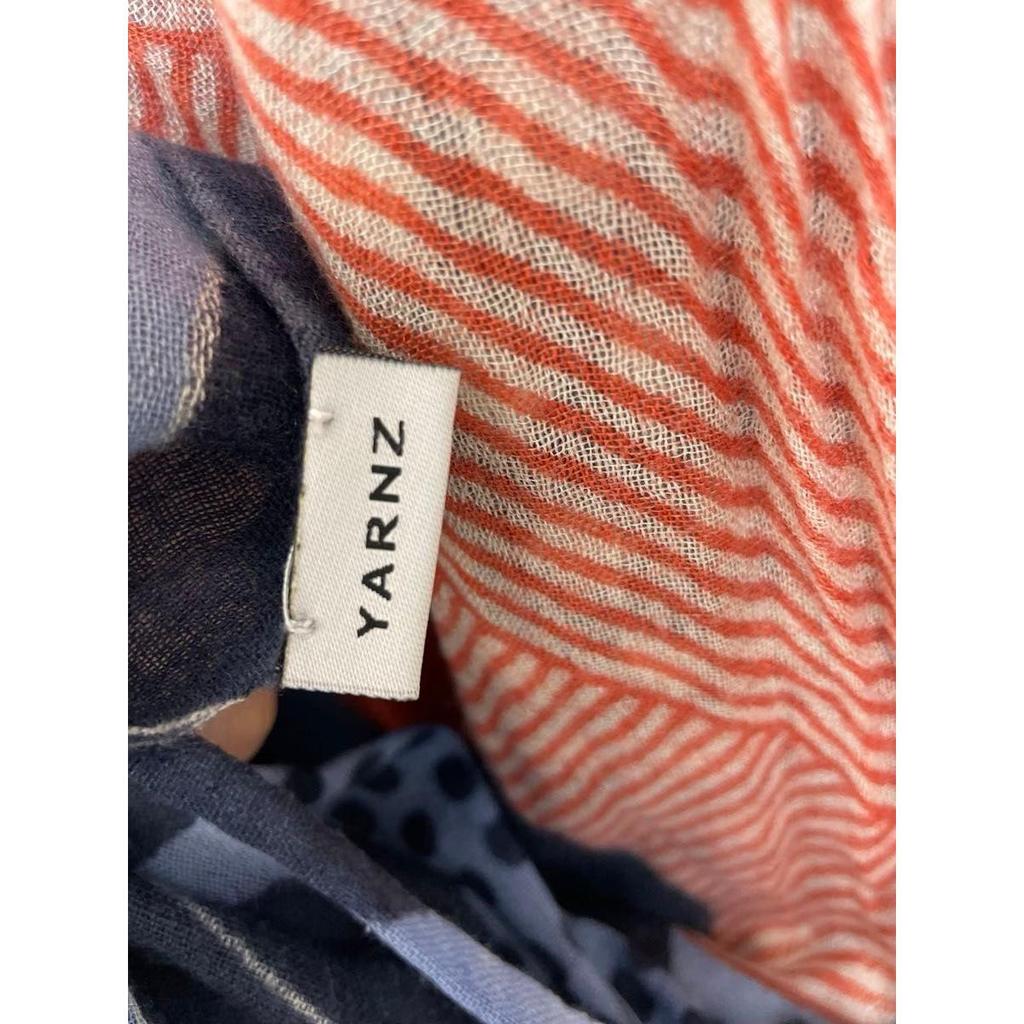Used P00227 YARNZ Large Stole Multicolor Cashmere Silk Fluffy Soft High-Quality Stole Shawl Lightweight