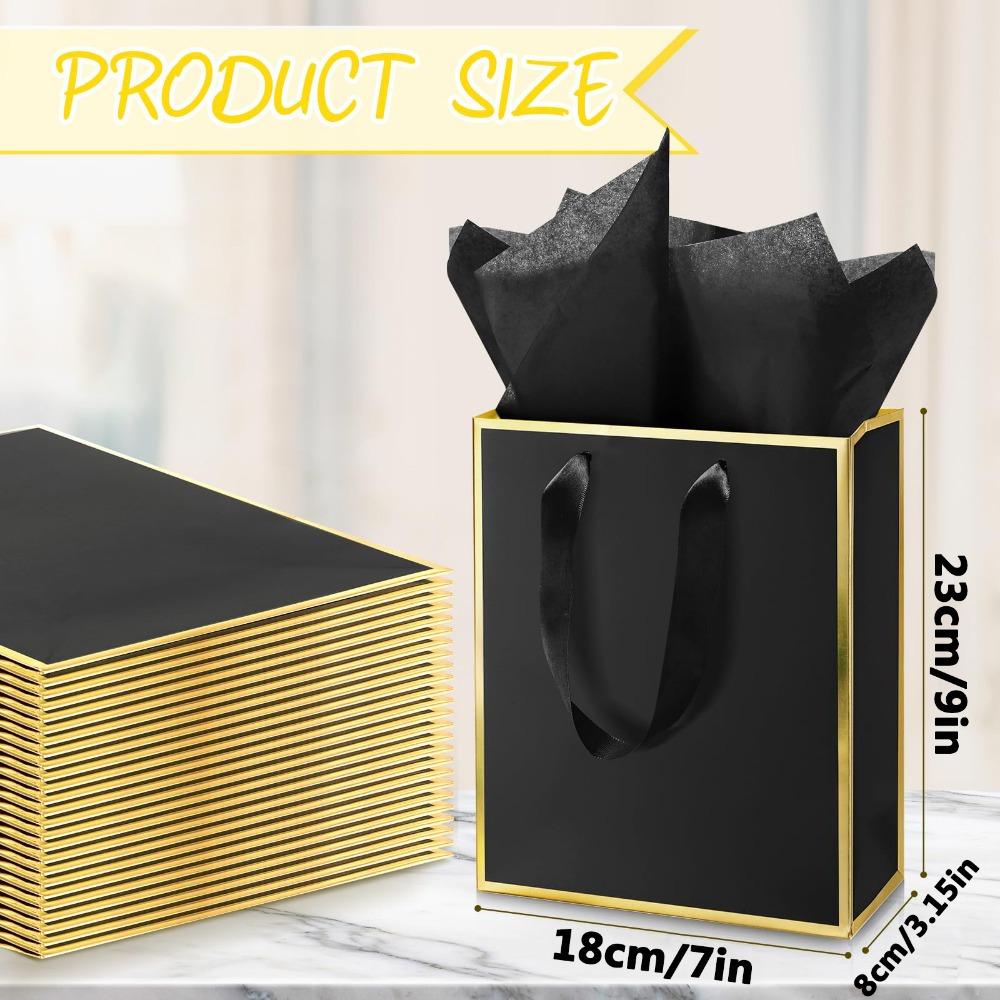 10pcs Gift Bags with Handle Party Favor Bags Bridesmaid Welcome Gift Bag Thank You Bags for New Year Party Wedding Bridal Favor