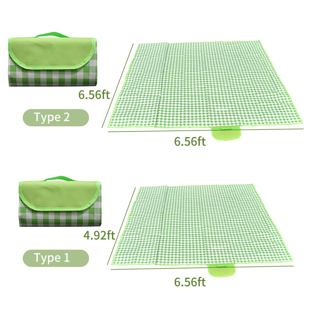 6.5 X 6.5 FT Picnic Blanket Outdoor Extra Large Folding Picnic Mat Waterproof Sandproof Garden
