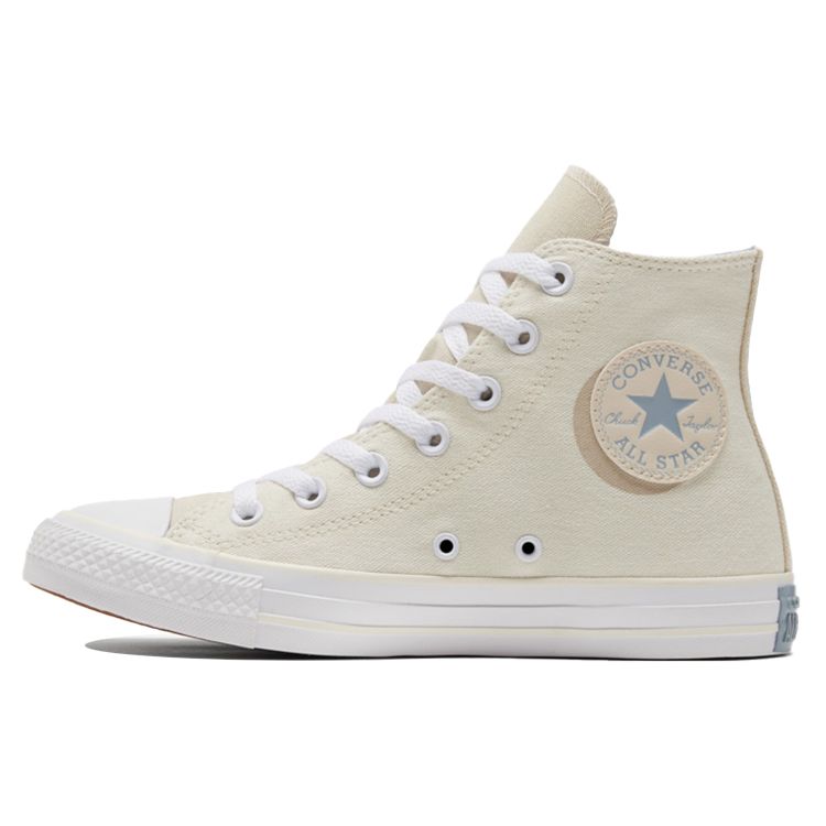 Converse Chuck Taylor All Star Classic Retro Fashion Versatile High-Top Canvas Shoes Women Sneakers Beige 571867C