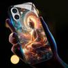 For iPhone 16 Case Call Flash Series Pattern Printing Tempered Glass+TPU Combo Phone Case