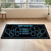 Tapis de Squat avec Guides de Position des Pieds Entraînement à Domicile Mat de Squat 31,5 x 13,78 Pouces Tapis d'Exercice Multifonctionnel pour Squats Fentes Abdominaux