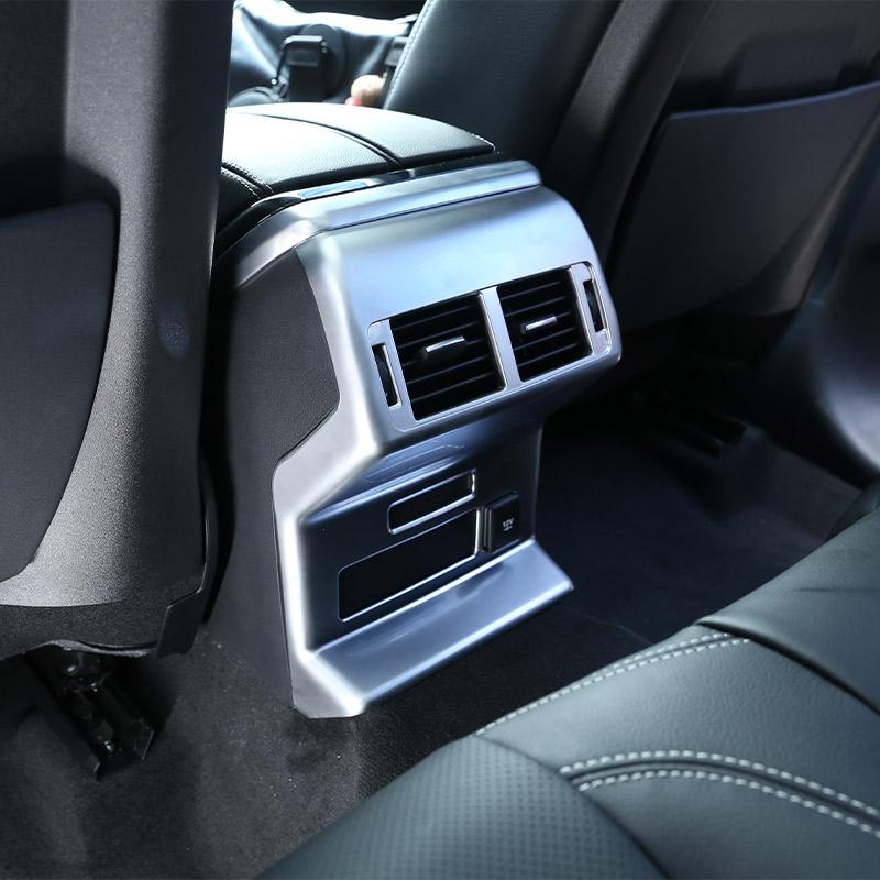 ABS Carbon Fiber For Land Range Rover VELAR 2017-2026 Inner Rear Row Air Conditioning Vent Frame Cover Trim Car Accessories