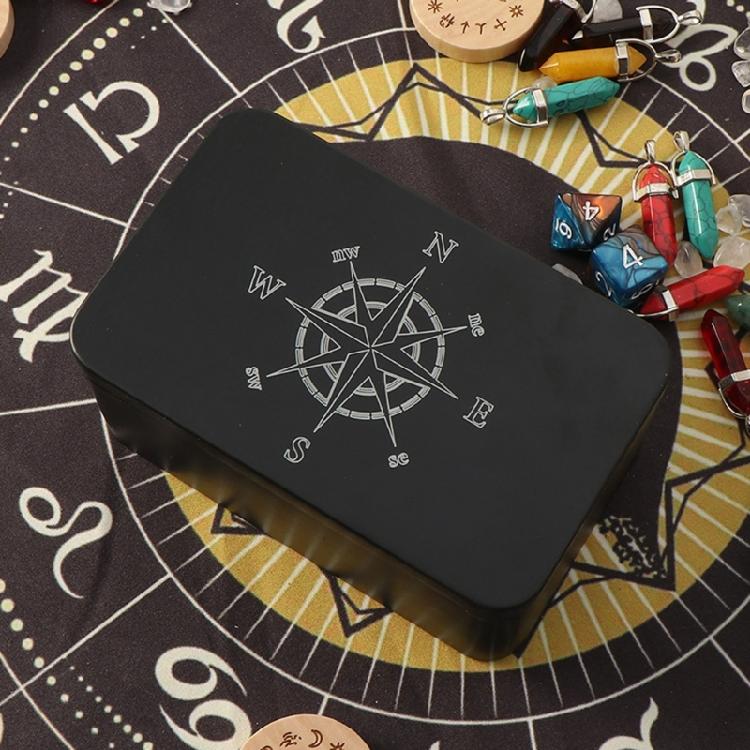 Iron Tarot Card Box Astrologys Trinkets Box Organizers Tarot Cards Storage Box