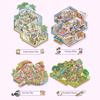 6Pcs 3D Landscape Sticker Book DIY 3D Pocket Cabin Scene Stickers  Children Gift