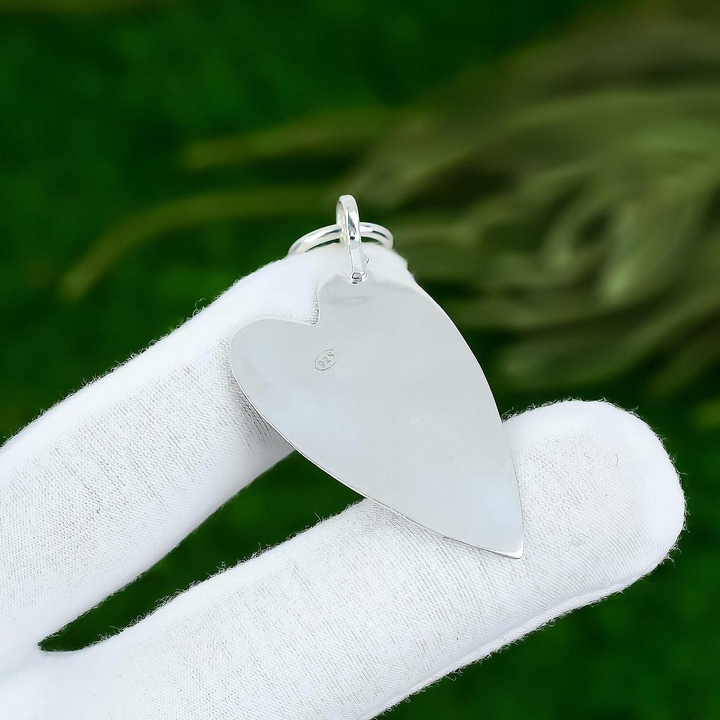 Sisters Day Deal 925 Sterling Silver Natural Black Kyanite Rough Pendant Jewelry