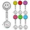 Women's Butterfly Smile Face Quartz Clip-On Brooch Nurse Hanging Pocket Watch