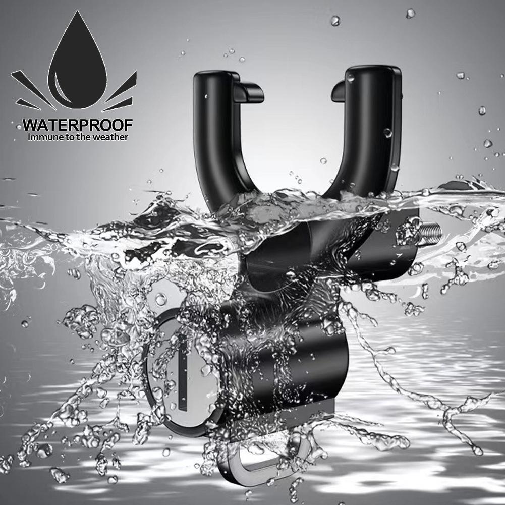 Metal Motorcycle Helmet Lock Bike Handlebar Helmet Anti-theft Safety Lock Accessories Wih Hooks Two Keys and Pipe