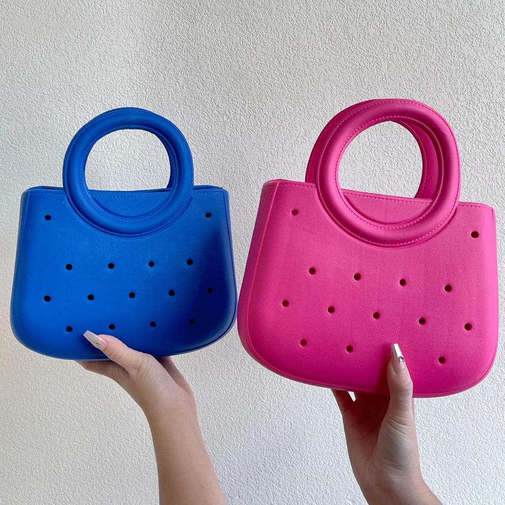 EVA Ultraleichte DIY Lochhandtasche - Trendige Strandtasche für Damen