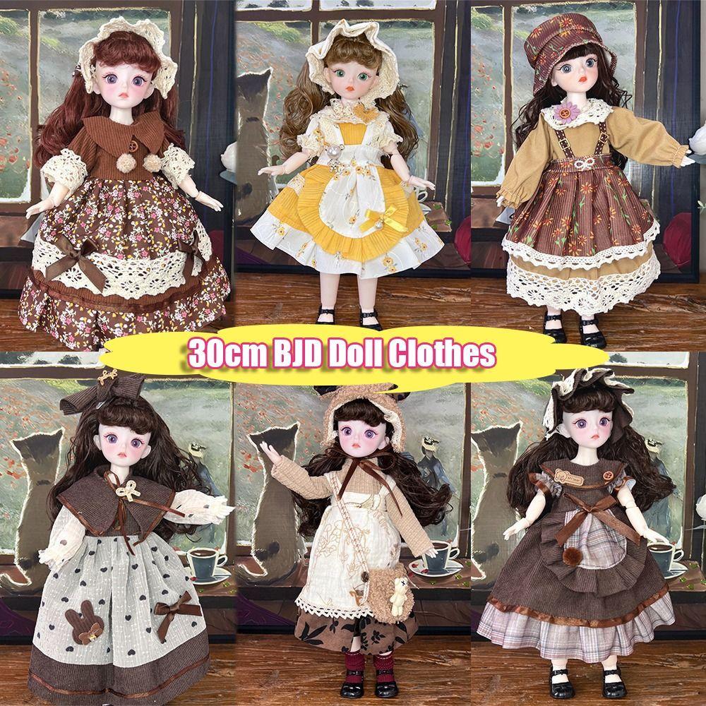 30cm Girl Birthday Gift Doll Princess Dress Multi-Joint Movable Doll Outfit Set BJD Doll Clothes