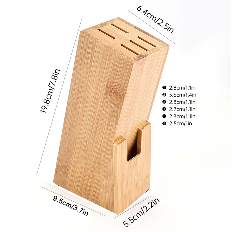 Bamboo Wood Knife Holder Box Meat Fish Slicing Cutter Cleaver Storage Knife Stand Desktop Chef knives Rack Kitchen Accessories