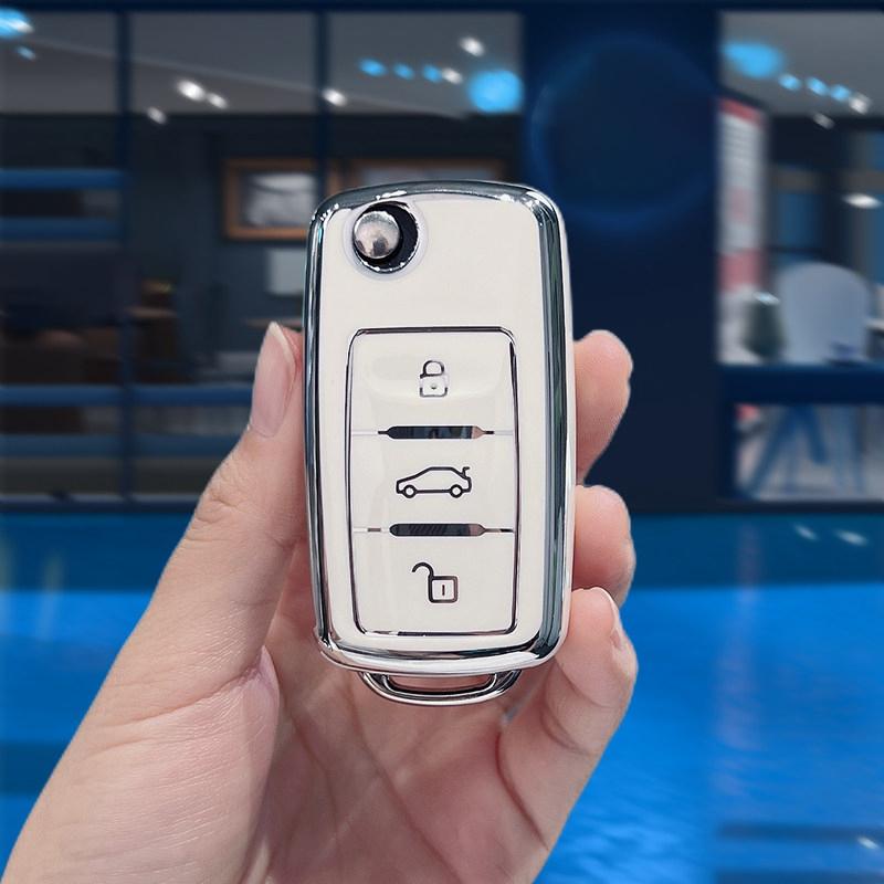 Fashion Tpu Car Key Case Full Cover Protection Shell Bag For Vw Volkswagen Polo Tiguan Passat Golf Jetta Lavida Skoda Octavia
