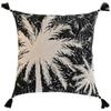 Cushion - HOME ESPRIT - Black - 45 X 45 Cm - Boho - Palm Tree