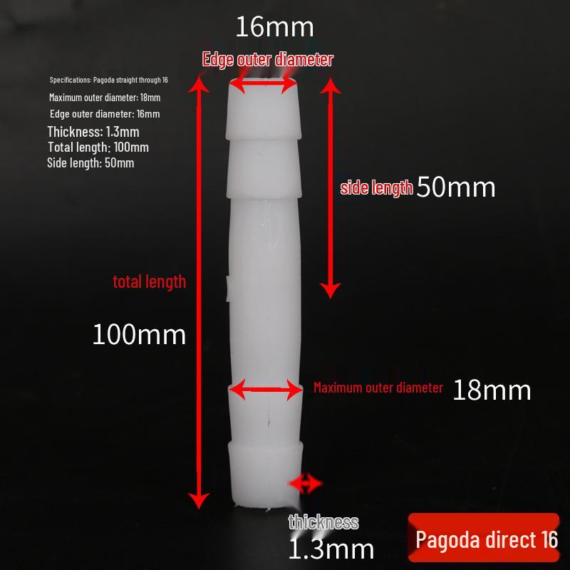 Raccord en T coudé de pagode Connecteur de tuyau Raccords en plastique caoutchouc - Accessoires pour tuyaux d'eau