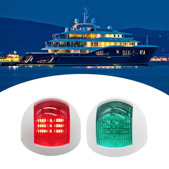 

2Pcs Signal Light Type Rainproof IP66 Spherical Small Red Green Boat LED