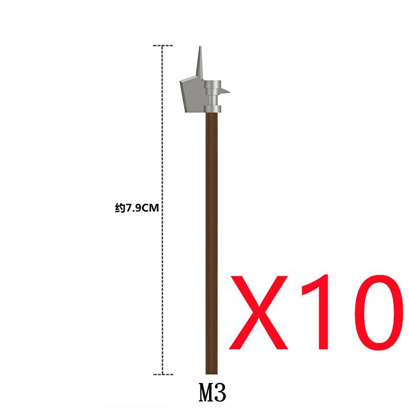 MOC Medieval Building Blocks Character Parts Model Toy Castle Knight Soldier Sword Bow Armor Shield Spear Piercing Parts Bricks