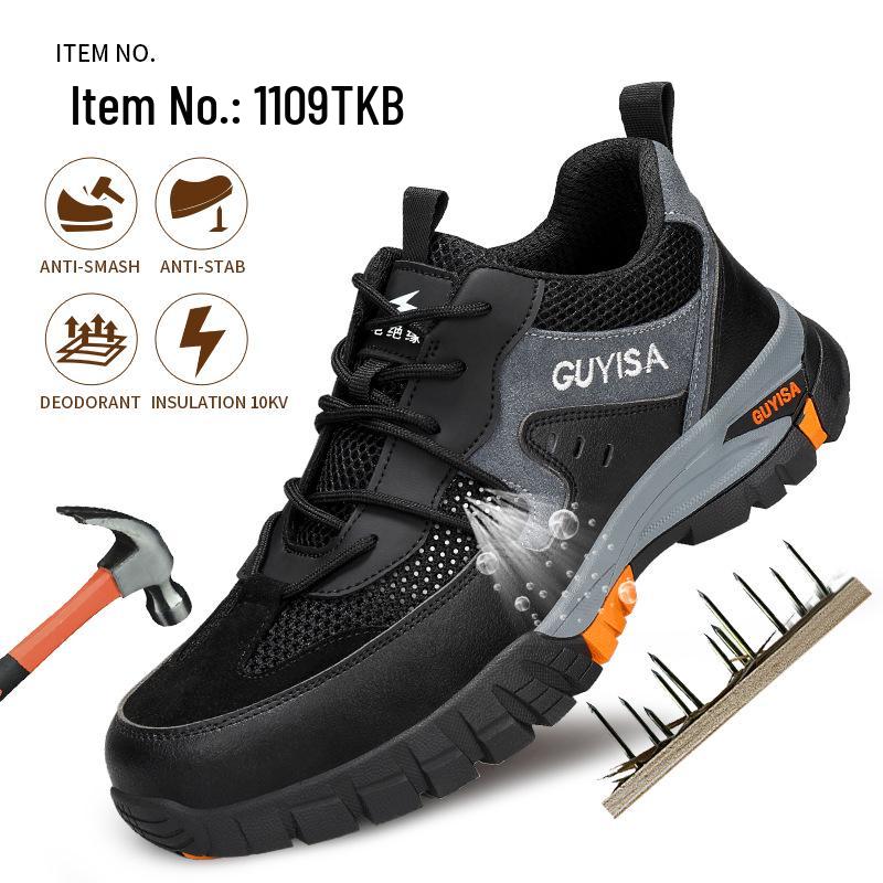 15KV Insulated Summer Men's Steel Toe Safety Shoes - Fashionable, Comfortable & Breathable Electrician Footwear