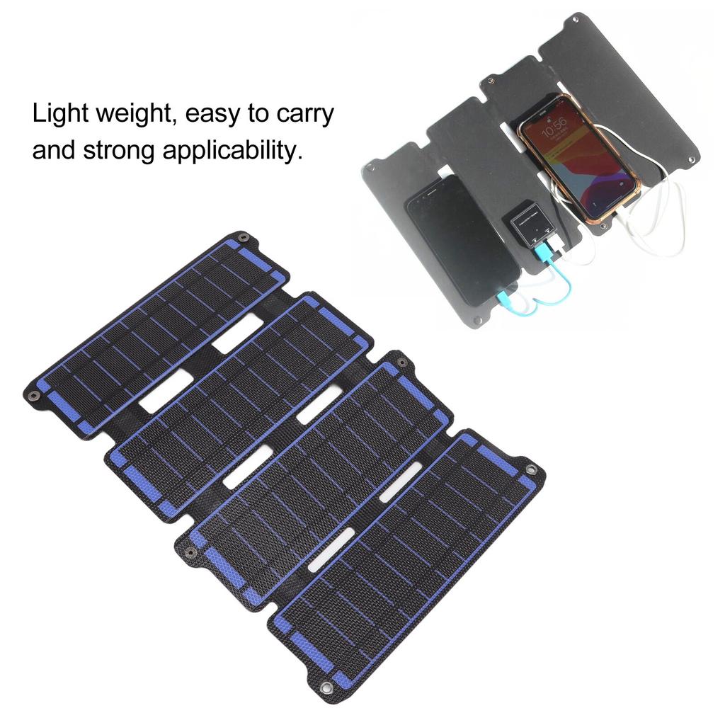 Solar Panel Folding Monocrystalline Silicon 2 USB Output Flexible ETFE Solar Panel 14W 5V