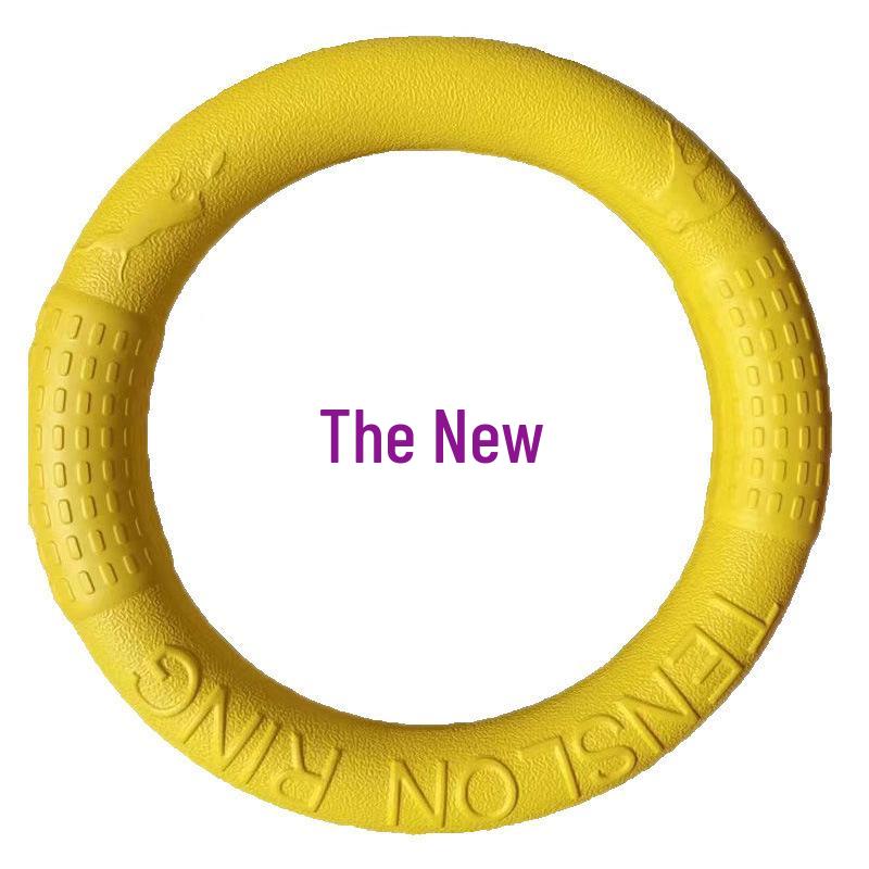 

EVA Foam Dog Frisbee Pull Ring - Outdoor Training Flying Disc for Retrievers & Collies Small - Outer Diameter 18cm