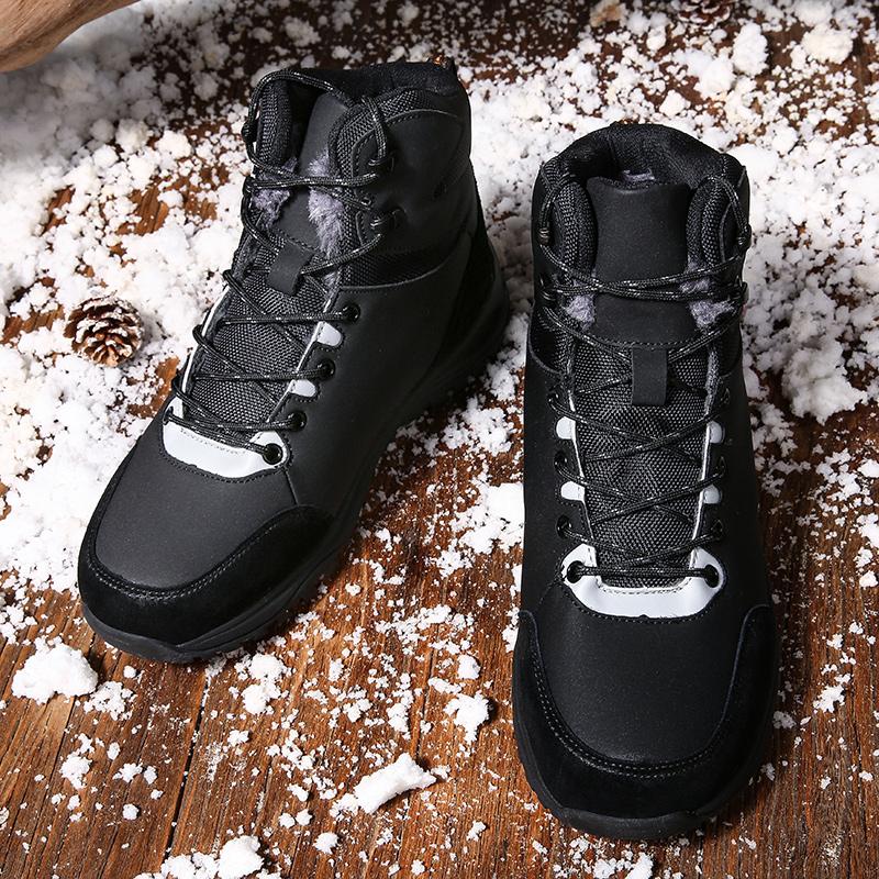 Newest Men'S Shoes Warm Winter Boots Men Casual Leather Outdoor Hiking Boots Man Non-Slip Ankle Snow Footwear Male Plus Size 38-47