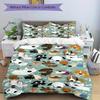 3pcs Dogs Bones Bedding Cover Set, Fashion Classic Popular Print Bedding Set, Soft Comfortable, All Season Use, For Bedroom, Guest Rooma0819197