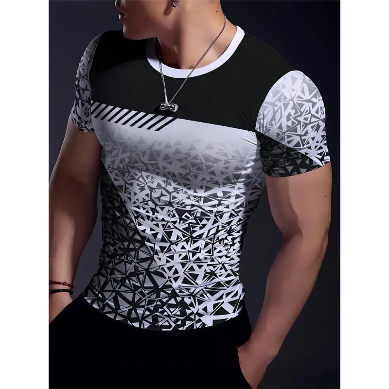 Fashion 3D Print Men Short Sleeve Round Neck T-Shirt Plus Size Tee Summer Casual Tshirts