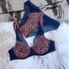 Vintage Splice Sada spodního prádla Sexy Ultratenká Krajka Květiny Výšivka Sada podprsenky Ženy Prodyšné Intimní prádlo Lingerie Francouzská Romantická