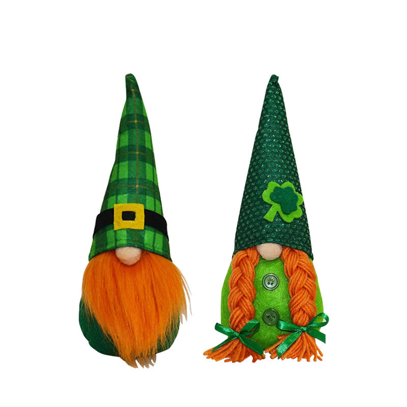 

A Gift Present St Patrick s Day Decorations Green Cute Faceless Doll зелёный